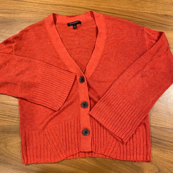 Banana Republic 3 Button Cardigan, Orange, Women's Medium - Picture 1 of 6